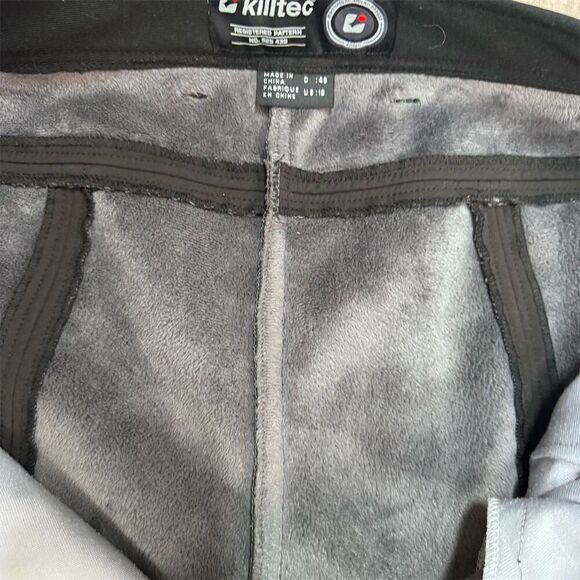 GUC Killtec Women's Black Ski Pants Size 16 Fleece Lined Snow Trousers - Picture 9 of 11